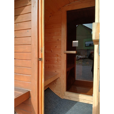 Sauna mit Anhänger  Gartensauna  3,5m mit Holz-Ofen