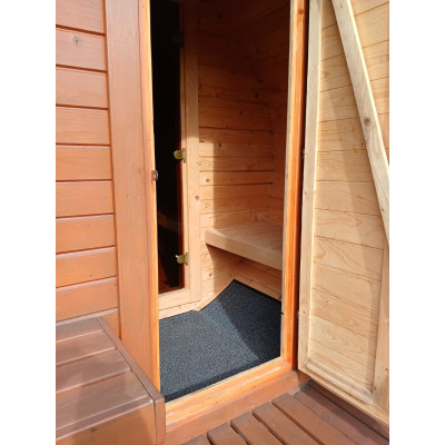 Sauna mit Anhänger  Gartensauna  3,5m mit Holz-Ofen