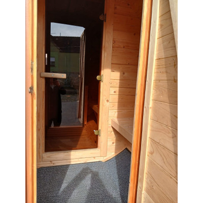 Sauna mit Anhänger  Gartensauna  3,5m mit Holz-Ofen