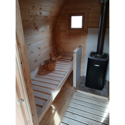 Sauna mit Anhänger  Gartensauna  3,5m mit Holz-Ofen