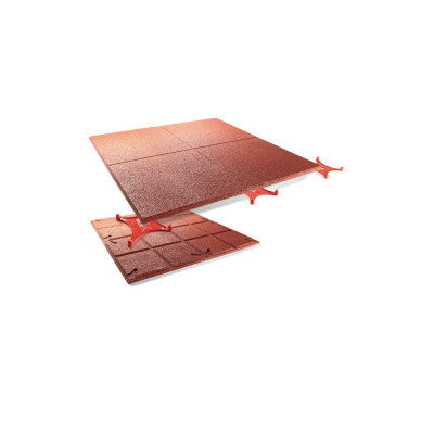 Elastikmatte, Stallmatte 100 x 100 x 3 cm rotbraun