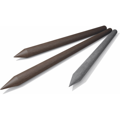 Recyclingpfähle 10 cm rund x 200 cm lang Kunststoffpfahl Weidepfahl