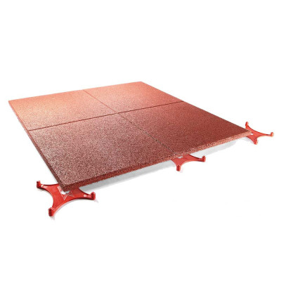 Elastikmatte, Stallmatte 100 x 100 x 3 cm rotbraun