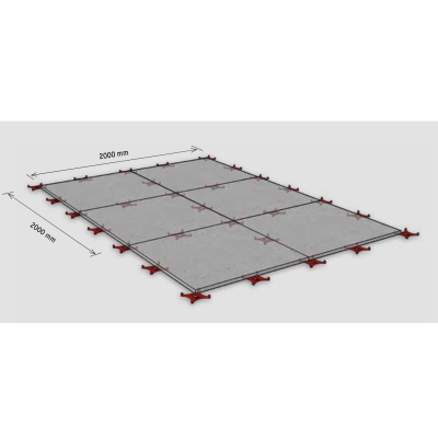 Elastikmatte, Stallmatte 100 x 100 x 3 cm rotbraun