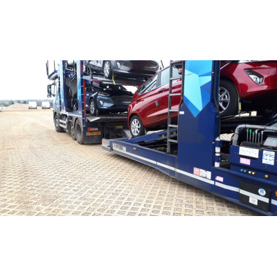 Rasengitterstein Recycling Rasenwabe 60 t belastbar 8 x 40 x 60 cm grau