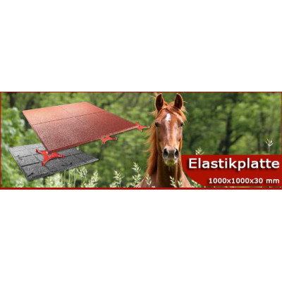 Elastikmatte, Stallmatte 100 x 100 x 3 cm, anthrazit