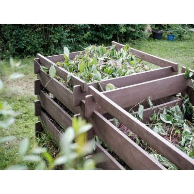 Steckkomposter Recycling Kunststoff 650 L BxTxH: 100x100x90 cm braun