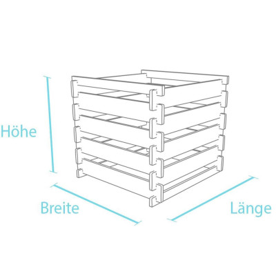 Steckkomposter Recycling Kunststoff 650 L BxTxH: 100x100x90 cm braun